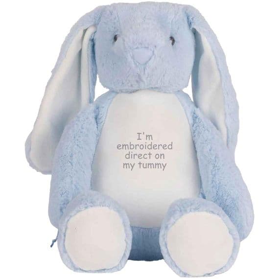 Personalised Bunny Rabbit - Custom Blue Rabbit -  Personalised Bears