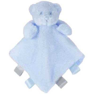 Personalised Blue Comfort Blanket with Tags