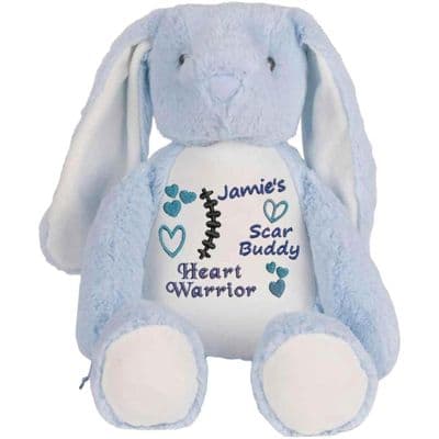 Personalised Blue Scar Buddy Bunny