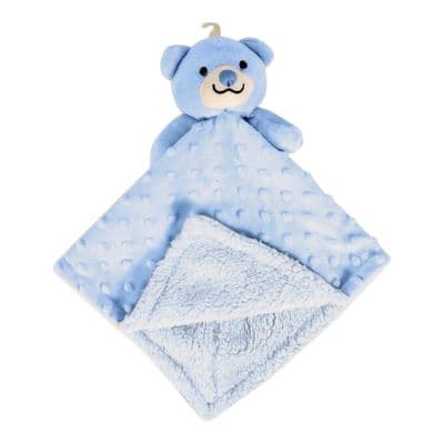 Personalised Blue Teddy Comforter Blanket
