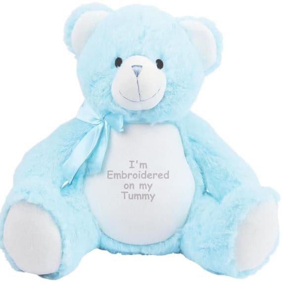 Personalised Blue Teddy - Custom Plush Zippie Teddy | Personalised Bears