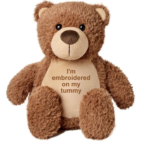 Personalised Brown Tummi Bear - Personalised Tummi Bears - Personalised Teddy Bears