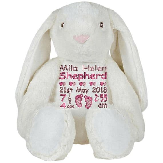 Personalised Bunny Rabbit - Custom Plush New Baby Bear | Personalised Bears