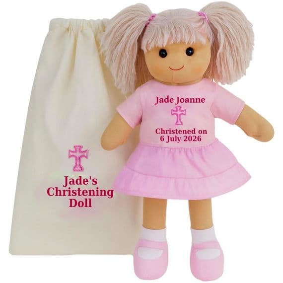 Personalised Rag Doll - Custom Embroidered Dolly | Personalised Bears