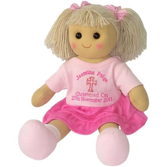 Personalised Christening Rag Doll - Custom Rag Doll | Personalised Bears