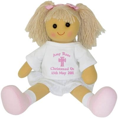 Personalised Christening Rag Doll - Casey