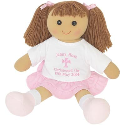 Personalised Christening Rag Doll - Mia