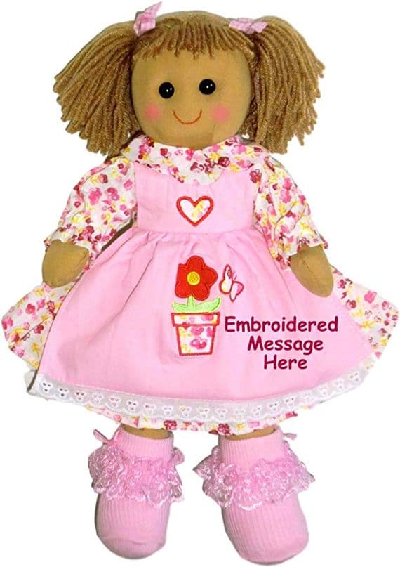Personalised Christmas Rag Doll - Christmas Doll - Baby's 1st Soft Doll