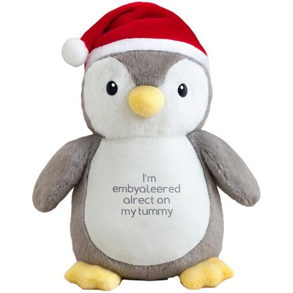 Personalised Penguin Christmas Teddy- Personalised Christmas Penguin  - Personalised Teddy Bears