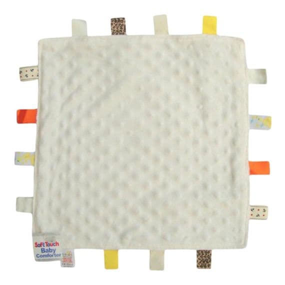 Personalised Cream Taggy Blanket - Baby Custom Cream Taggie | Personalised Bears