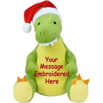 Personalised Dinosaur Christmas Teddy