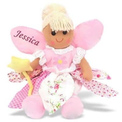 Personalised Fairy Rag Doll - Christening, Birthday,  Flower Girl Gift