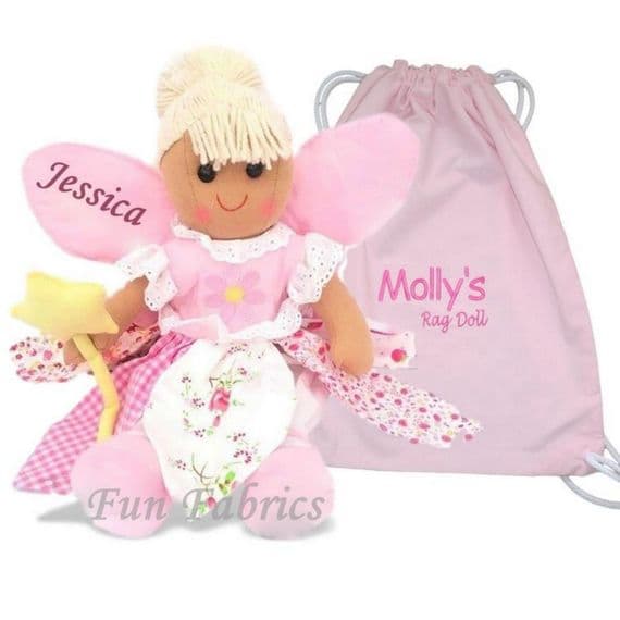 Personalised Fairy Rag Doll With Bag