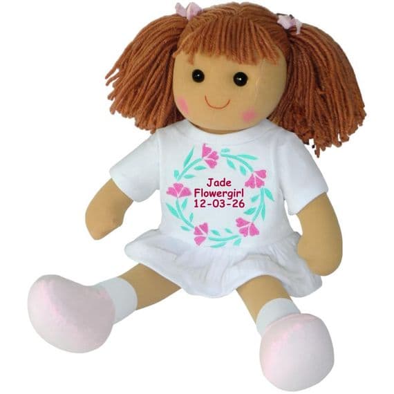 Personalised Flower Girl Doll - Custom Wedding Gift | Personalised Bears