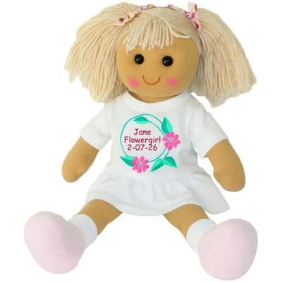Personalised Flower Girl Rag Doll - Sally