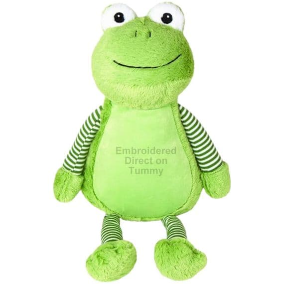 Personalised Green Frog - Personalised Frog Teddy - Personalised Teddy Bears
