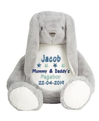Personalised Grey Bunny Wedding Gift