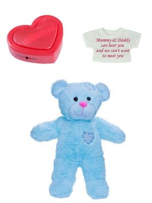 Personalised Heartbeat Voice Recorder Bear - Blue
