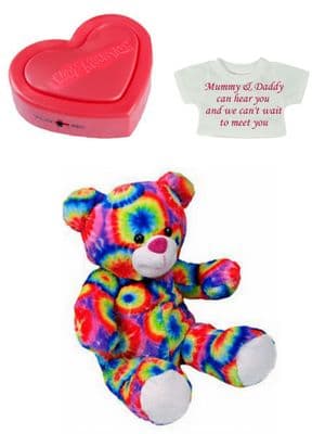 Personalised Heartbeat Voice Recorder Bear - Rainbow Bear