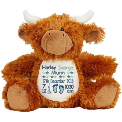 Personalised Highland Cow - Baby Design