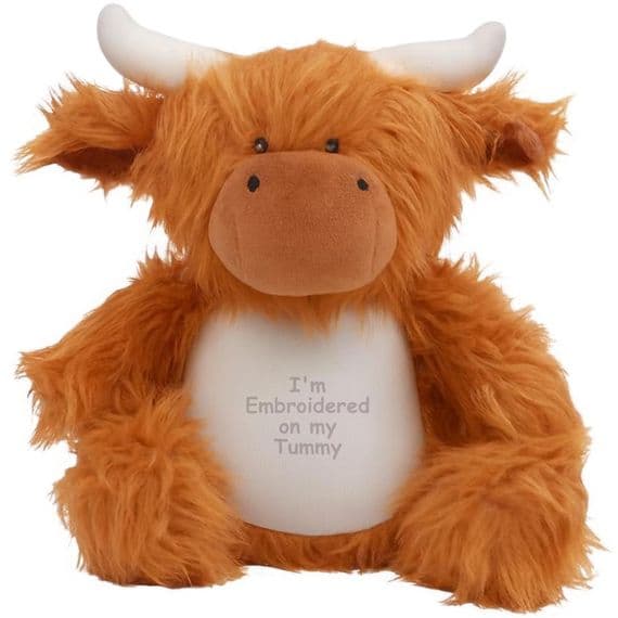 Personalised Highland Cow - Custom Plush Cow | Personalisedbears