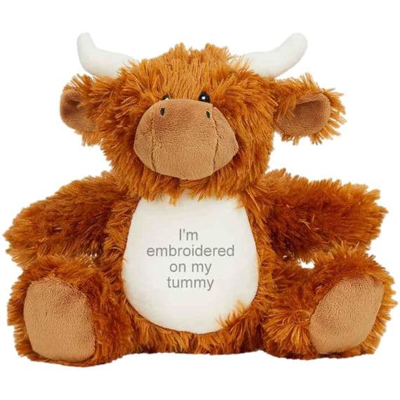 Personalised Highland Cow - Personalised Teddy -  Personalised Bears