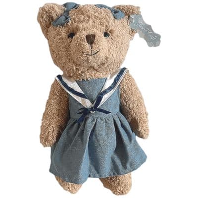 Personalised Jointed Teddy Bear - Sailor Girl Dress