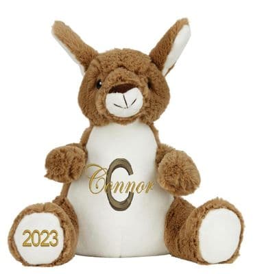 Personalised Kangaroo - Printed Tummy & Feet