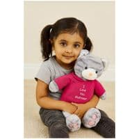 Personalised Love to Hug Cat - Custom Grey Embroidered Cat | Personalised Bears