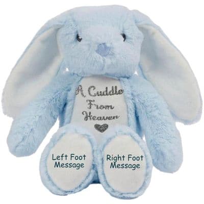 Personalised Memory Blue Bunny Keepsake
