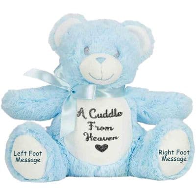 Personalised Memory Blue Teddy Keepsake
