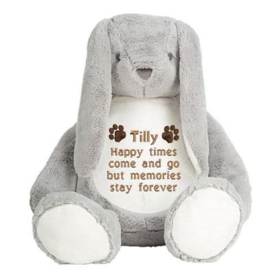 Personalised Memory Keepsake Grey Bunny