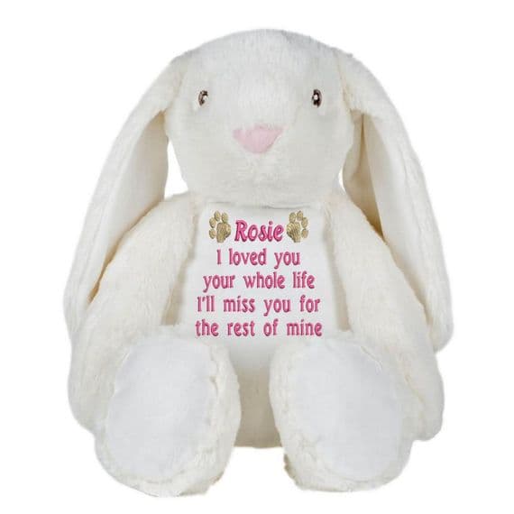 Personalised Memory Keepsake White Bunny