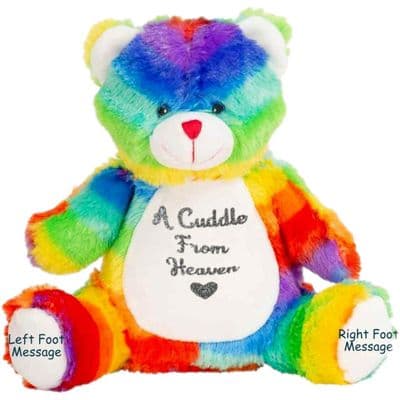 Personalised Memory Rainbow Bear Keepsake