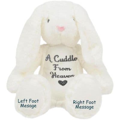 Personalised Memory White Bunny Keepsake