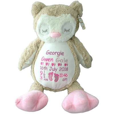 Personalised Owl Teddy - Baby Design