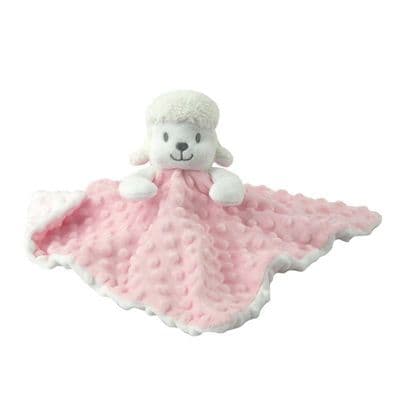 Personalised Pink Lamb Comforter