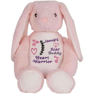 Personalised Pink Scar Buddy Bunny