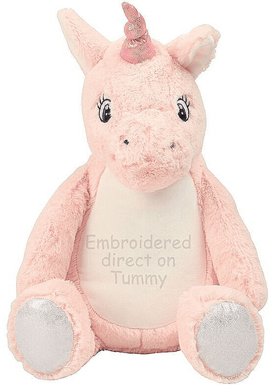 Personalised Pink Unicorn - Personalised Teddy Bear - Personalised Bears