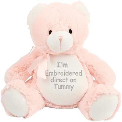 Personalised Pink Zippie Teddy Bear - Large