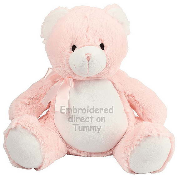 Personalised Pink Teddy - Personalised Zippie Teddy Bear - Personalised Bears