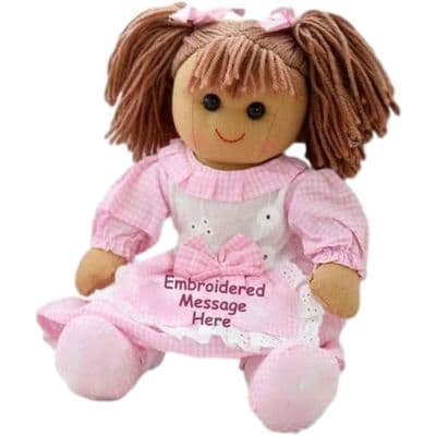 Personalised Rag Doll - Leona - Birthday, Flower Girl, Christening Gift