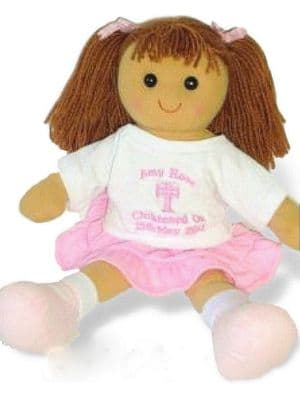Personalised Rag Doll - Mia - Christening, Baptism or First Holy Communion