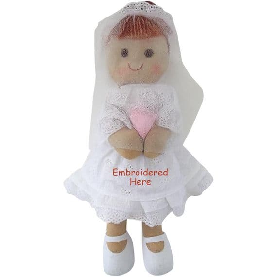 Personalised Rag Doll - Custom Embroidered Rag Doll | Personalised Bears
