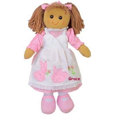 Personalised Rag Doll - Rabbit Dress