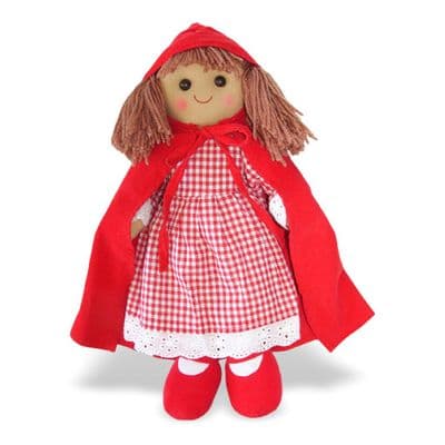 Personalised Rag Doll - Red Riding Hood - Birthday, Christening, New Baby Gift