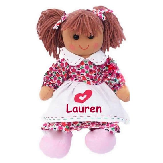 Personalised Rag Doll - Christening Doll - Birthday Doll- Flower Girl Doll
