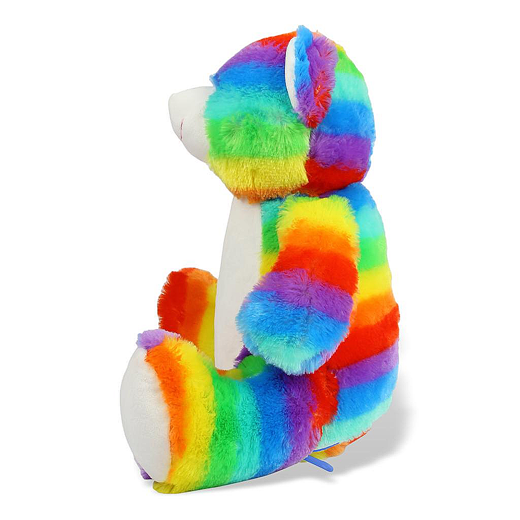 Plushland Rainbow Teddy Bear - 12 Inch Multicolor Sophie Plush Toy For Kids