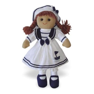 Personalised Sailor Rag Doll - Birthday, Christening, Flower Girl Gift