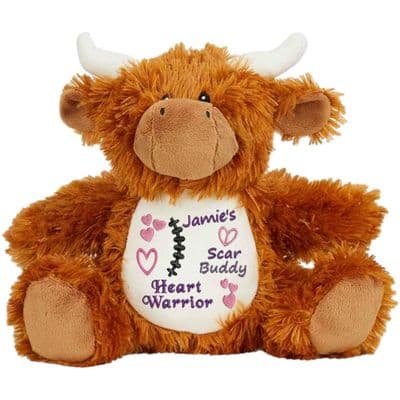 Personalised Scar Buddy Highland Cow